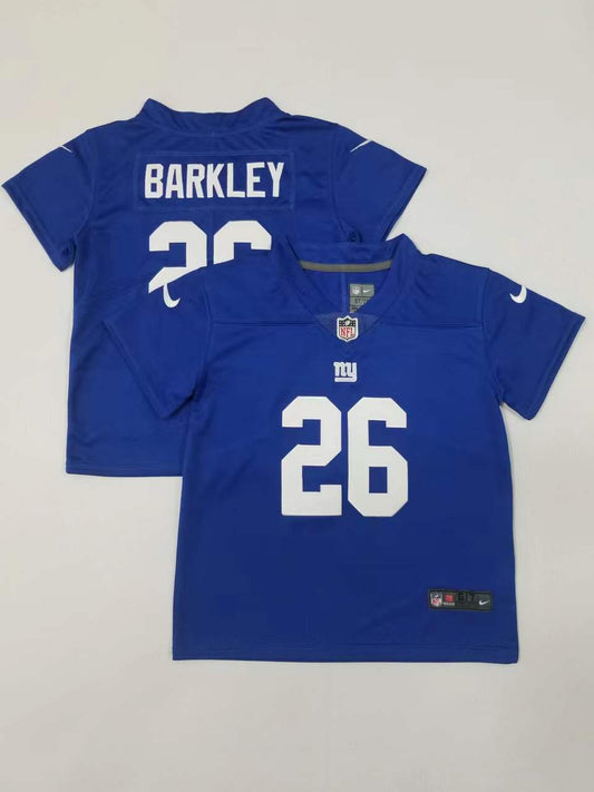 Kids/Toddlers New York Giants #26 Saquon Barkley Stitched Jersey