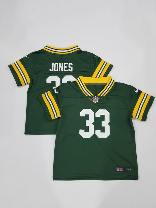 Kids/Toddlers Green Bay Packers #33 Aaron Jones Stitched Jersey