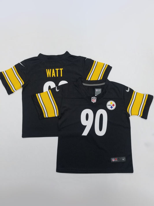Kids/Toddlers Pittsburgh Steelers #90 T. J. Watt Stitched Jersey