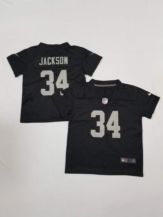 Kids/Toddlers Los Angeles Raiders #34 Bo Jackson Stitched Jersey