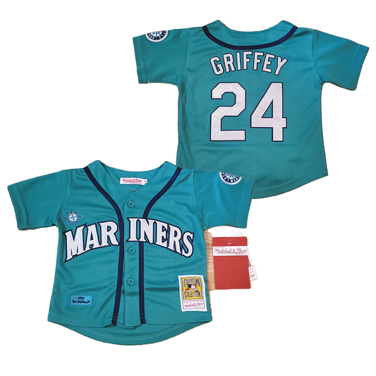 KIDS/TODDLERS Seattle Mariners #24 Ken Griffey Jr Throwback Jersey
