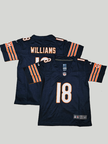 Kids/Toddlers Chicago Bears #18 Caleb Williams Stitched Jersey