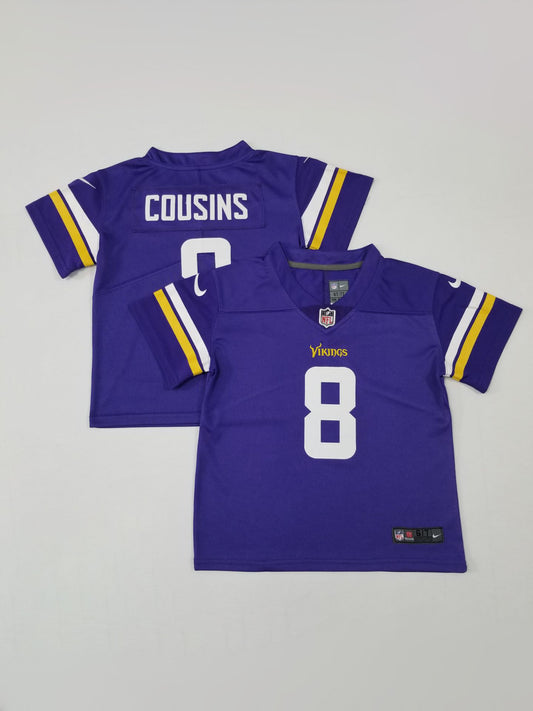 Kids/Toddlers Minnesota Vikings #8 Kirk Cousins Stitched Jersey