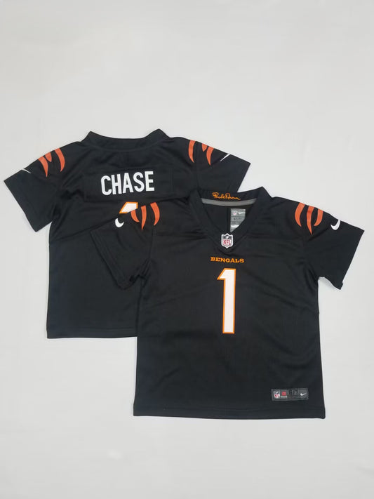 Kids/Toddlers Cincinnati Bengals #1 Ja'Marr Chase Stitched Jersey