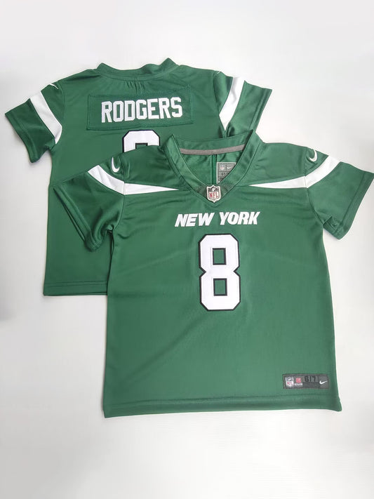 Kids/Toddlers New York Jets #8 Aaron Rodgers Stitched Jersey