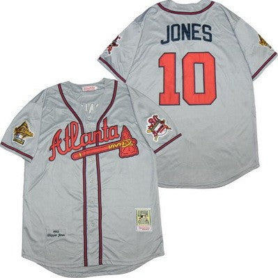 Atlanta Braves #10 Chipper Jones Throwback Jersey