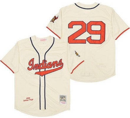 Cleveland Indians #29 Satchel Paige Throwback Jersey