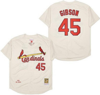 St Louis Cardinals #45 Bob Gibson Throwback Jersey