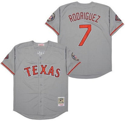 Texas Rangers # 7 Ivan "Pudge" Rodriguez Throwback Jersey